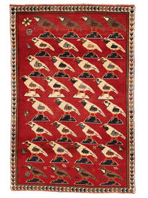 Dywan Kaszkaj Fine 107X162 Ciemnoczerwony/Czarny (Wełna, Persja/Iran)