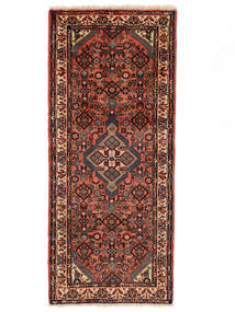 83X193 Tappeto Asadabad Orientale Passatoie Nero/Rosso Scuro (Lana, Persia/Iran) Carpetvista