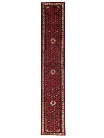  Persian Hosseinabad Fine Rug 77X428 Black/Dark Red Carpetvista