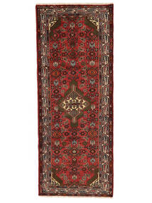 83X210 Dywan Asadabad Orientalny Chodnikowy Czarny/Ciemnoczerwony (Wełna, Persja/Iran) Carpetvista