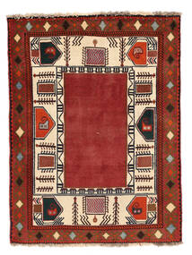 106X142 Tappeto Orientale Ghashghai Fine Rosso Scuro/Nero (Lana, Persia/Iran) Carpetvista