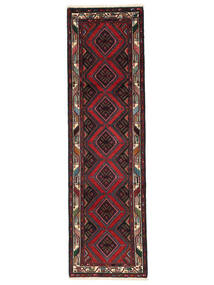 80X279 Dywan Hamadan Orientalny Chodnikowy Czarny/Ciemnoczerwony (Wełna, Persja/Iran) Carpetvista