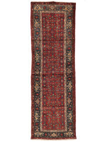  Hamadan Rug 90X280 Persian Wool Dark Red/Black Small Carpetvista