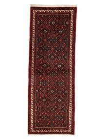 71X199 Tapete Hamadã Oriental Passadeira Preto/Vermelho Escuro (Lã, Pérsia/Irão) Carpetvista