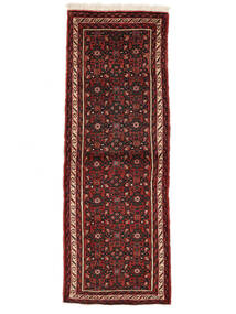  Persialainen Hosseinabad Matot Matto 65X192 Käytävämatto Musta/Tummanpunainen (Villa, Persia/Iran)