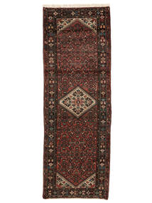 Tappeto Orientale Hosseinabad 109X314 Passatoie Nero/Rosso Scuro (Lana, Persia/Iran)