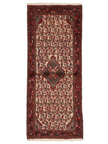 78X189 Tappeto Asadabad Orientale Passatoie Nero/Rosso Scuro (Lana, Persia/Iran) Carpetvista