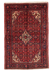 143X217 Alfombra Oriental Hosseinabad Negro/Rojo Oscuro (Lana, Persia/Irán) Carpetvista
