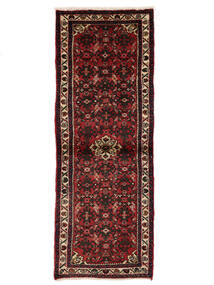  Hosseinabad Alfombra 68X190 Persa De Lana Negro/Rojo Oscuro Pequeño Carpetvista