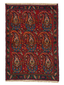 Tappeto Persiano Afshar/Sirjan 104X149 Nero/Rosso Scuro (Lana, Persia/Iran)