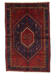  143X224 Hamadan Vloerkleed Zwart/Donkerrood Perzië/Iran Carpetvista