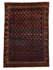 Afshar Shahre Babak Rug 168X247 Black/Dark Red Wool, Persia/Iran Carpetvista