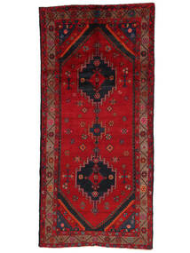  Persialainen Hamadan Matot Matto 140X300 Käytävämatto Tummanpunainen/Musta (Villa, Persia/Iran)