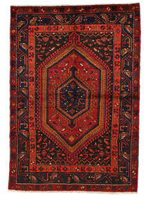 Alfombra Hamadan 161X231 Negro/Rojo Oscuro (Lana, Persia/Irán)