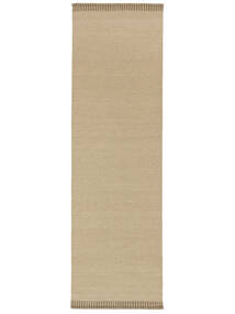 Visby 100X350 Klein Beige Läufer Wollteppich