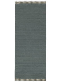  Tapis De Laine 100X250 Visby Bleu Corridor Petit