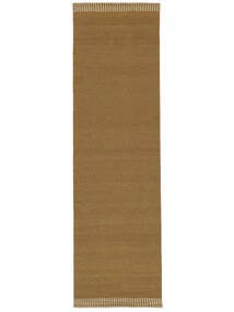 Visby 100X350 Small Brown Runner Wool Rug