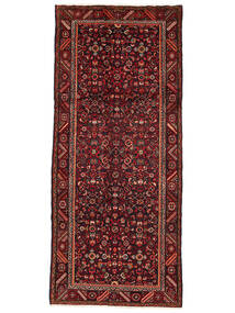  Persian Hamadan Rug 130X302 Black/Dark Red Carpetvista