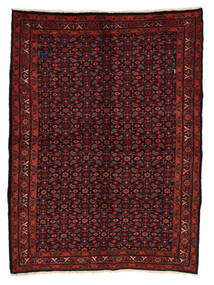  Nahavand Old Rug 160X214 Persian Wool Black/Dark Red Carpetvista