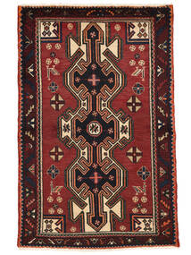 Hamadan Vloerkleed 105X165 Zwart/Donkerrood Wol, Perzië/Iran Carpetvista