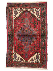  Persialainen Hamadan Matot 95X150 Tummanpunainen/Musta Carpetvista