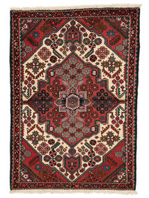  Persischer Hamadan Teppich 105X150 Schwarz/Dunkelrot (Wolle, Persien/Iran)