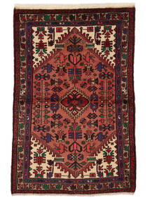  Persian Hamadan Rug 100X155 Black/Dark Red (Wool, Persia/Iran)