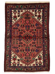  Persian Hamadan Rug 100X155 Black/Dark Red Carpetvista