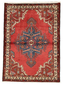  Orientalsk Hamadan Tæppe 108X149 Mørkerød/Sort Uld, Persien/Iran Carpetvista