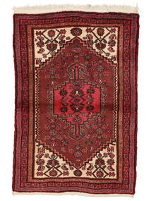 105X155 Hamadan Tæppe Orientalsk Mørkerød/Sort (Uld, Persien/Iran) Carpetvista