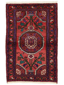  Persisk Hamadan Teppe 103X156 Svart/Mørk Rød (Ull, Persia/Iran)