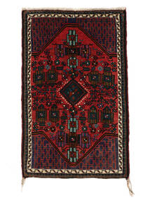 Tappeto Orientale Hamadan 70X110 Nero/Rosso Scuro (Lana, Persia/Iran)