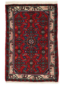 Hamadan Rug 77X108 Black/Dark Red Wool, Persia/Iran Carpetvista