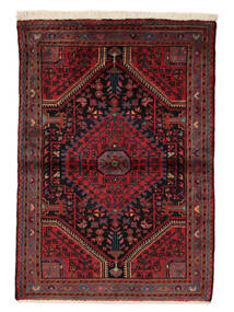  Toiserkan Rug 107X154 Persian Wool Black/Dark Red Small Carpetvista