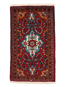  78X130 Lillian Vloerkleed Zwart/Donkerrood Perzië/Iran Carpetvista