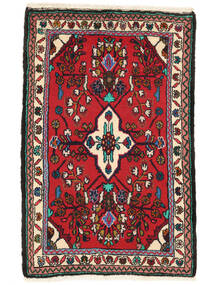 Hamadan Vloerkleed 70X120 Donkerrood/Zwart Wol, Perzië/Iran Carpetvista