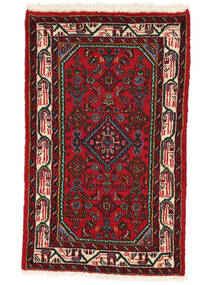 76X120 Alfombra Hamadan Oriental Negro/Rojo Oscuro (Lana, Persia/Irán) Carpetvista