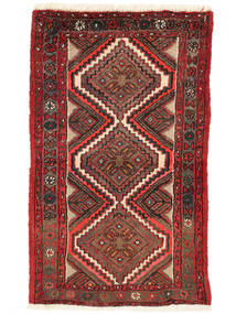 Tappeto Persiano Hamadan 70X118 Rosso Scuro/Nero (Lana, Persia/Iran)