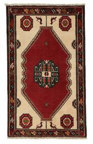  Persian Shiraz Rug 70X118 Black/Dark Red