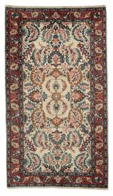  Oriental Sarouk Rug 73X125 Black/Brown Wool, Persia/Iran