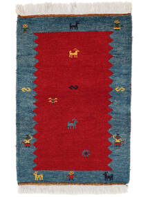 60X90 Tapete Gabbeh Rustic Moderno Vermelho Escuro/Azul Escuro (Lã, Pérsia/Irão) Carpetvista