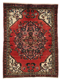  Persian Hamadan Rug 149X202 Black/Dark Red Carpetvista