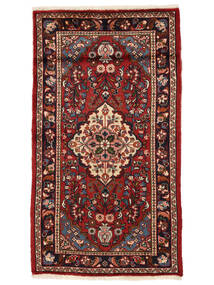  Oriental Lillian Rug 77X133 Black/Dark Red Wool, Persia/Iran Carpetvista