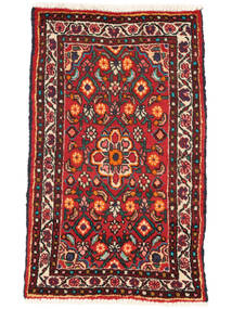 60X105 Hamadan Teppe Orientalsk Mørk Rød/Svart (Ull, Persia/Iran) Carpetvista