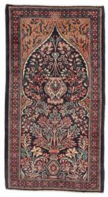 72X133 Tappeto Mahal Orientale Nero/Rosso Scuro (Lana, Persia/Iran)