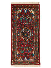 60X131 Tappeto Orientale Lillian Nero/Rosso Scuro (Lana, Persia/Iran) Carpetvista