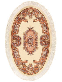 Alfombra Oriental China 90 Line Ø 152 Redonda Beige/Marrón (Lana, China)