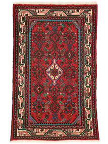 Tappeto Orientale Hamadan 75X125 Rosso Scuro/Nero (Lana, Persia/Iran)