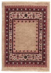  Persischer Gabbeh Kashkuli Teppich 104X144 Braun/Dunkelrot (Wolle, Persien/Iran)