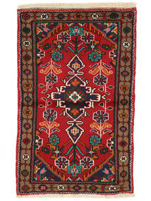 Alfombra Oriental Hamadan 86X125 Rojo Oscuro/Negro (Lana, Persia/Irán)